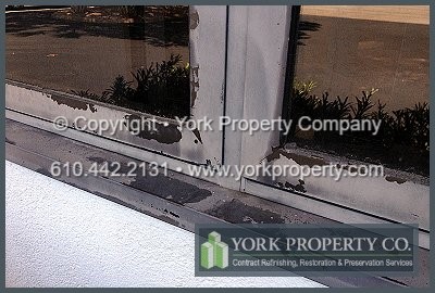 Get old dry flaking paint off of metal window frame sills and flashing.