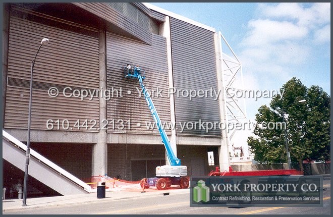 Cleaning, repairing and restoring stained, oxidized, pitting and scratched metal cladding.