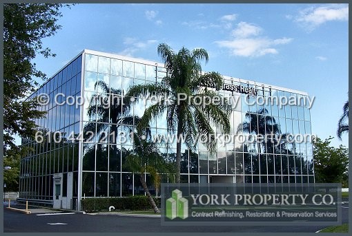 A company that refinishes oxidized anodized aluminum window frames in Tampa, Florida.