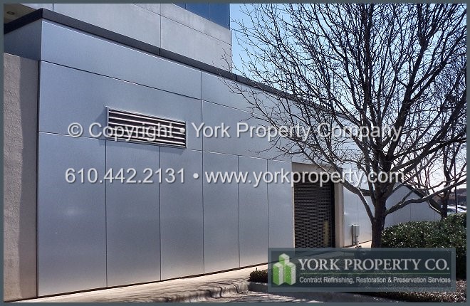 At York Property Company, we remove the acidic and corrosive anodized aluminum surface contaminants, residue and debris that eats away at the anodized aluminum anodic finish.