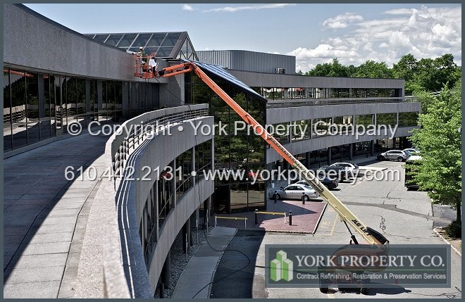 Washing metal and maintaining metal window frames finishes.